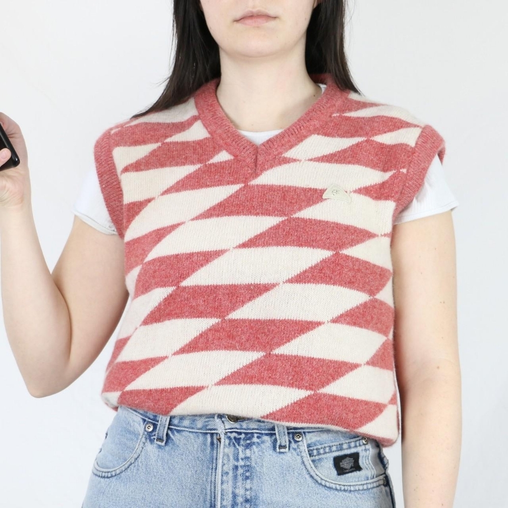 Vintage Checkered Sweater Vest